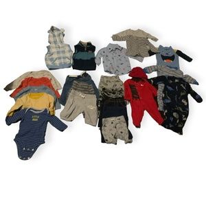 Lot Bundle 23 Winter Fall Boy 0 to 3 Months  Clothes Sleepers Top Pants